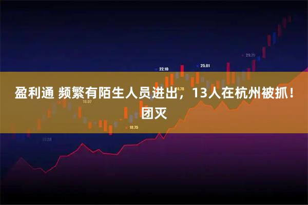 盈利通 频繁有陌生人员进出，13人在杭州被抓！团灭